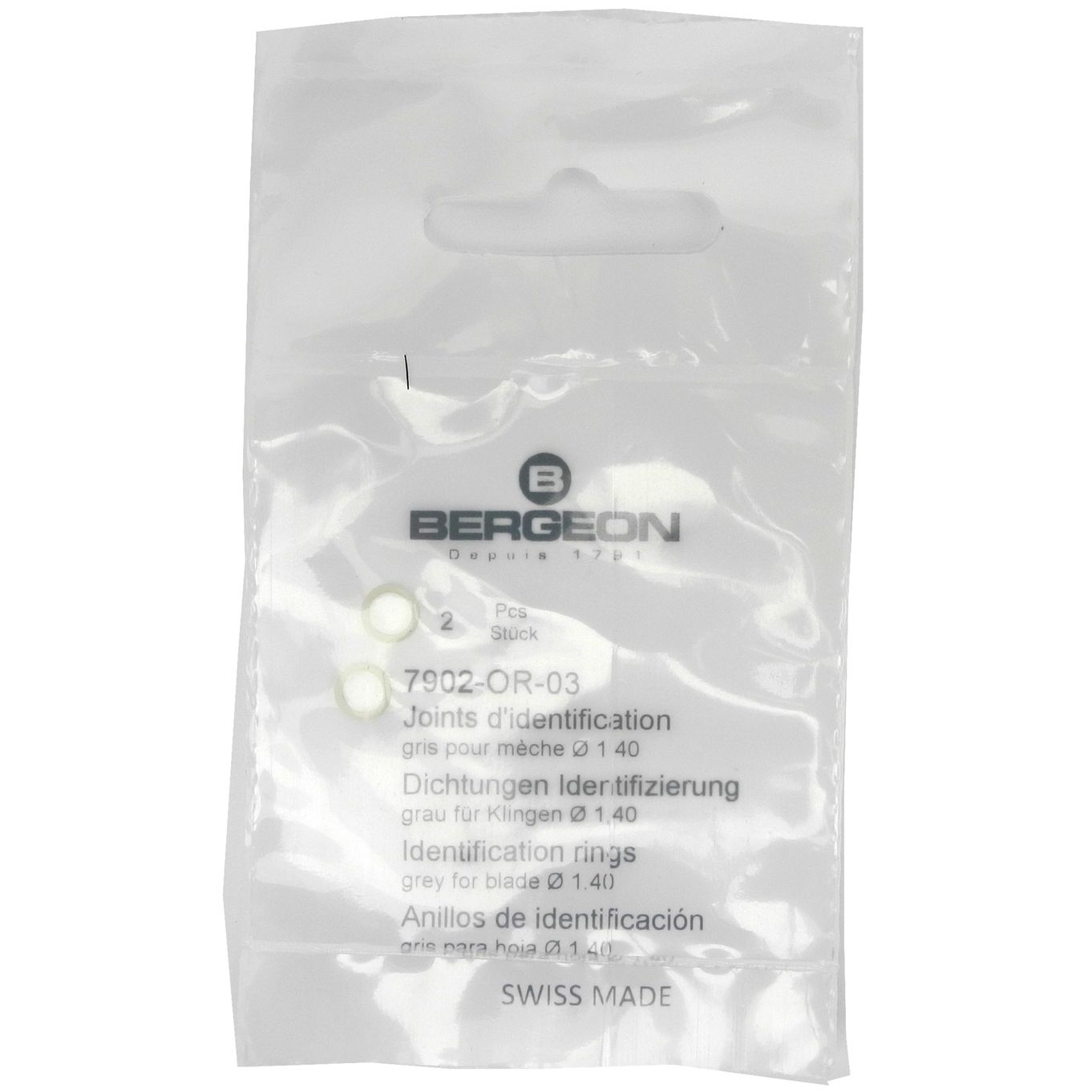 Identification Grey Rings Ø1.40mm For 7902-AR Adapter - HS7902-OR-03