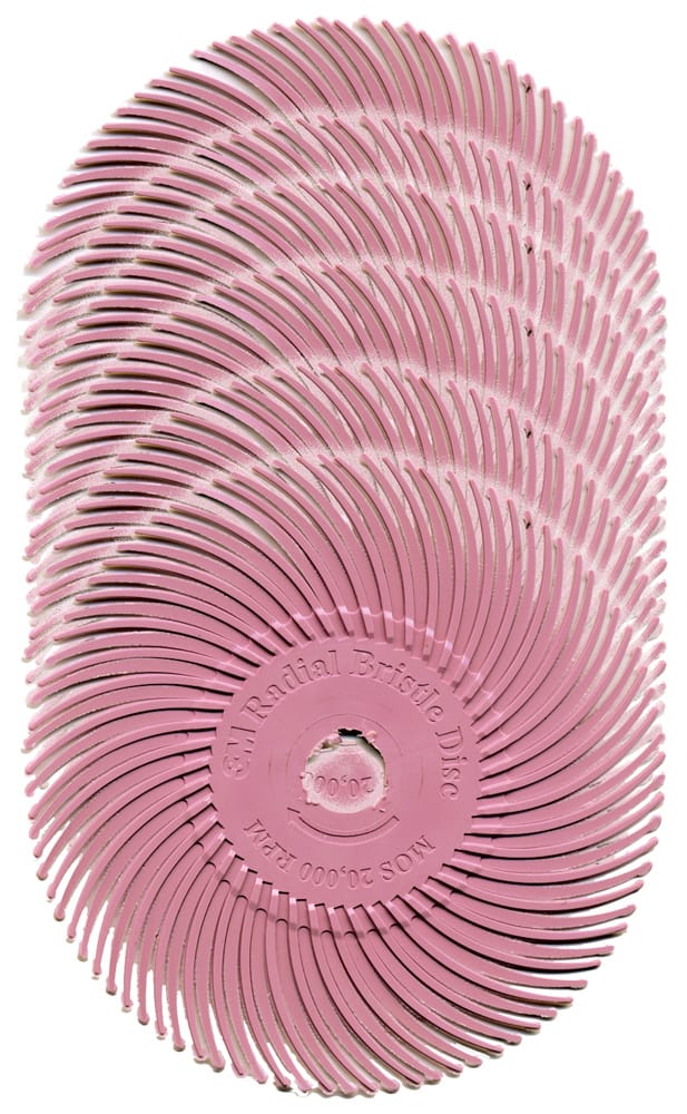 3M Radial Bristle Brush 3" Pink 1200 Grit Single - TB1894