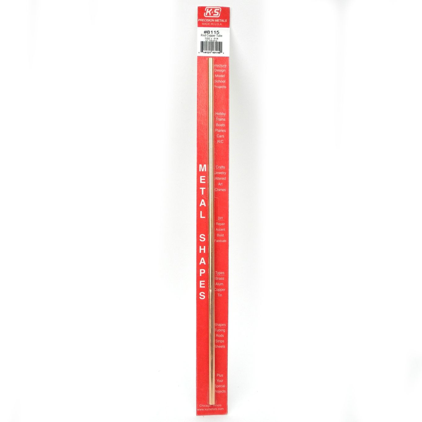 K&S Metals Round Copper Tube 7/32