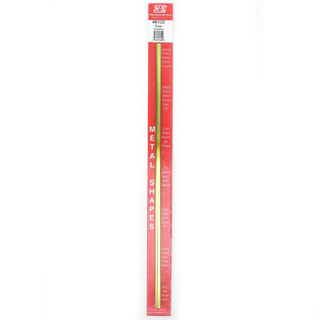 K&S Metals Brass Streamline 1/4
