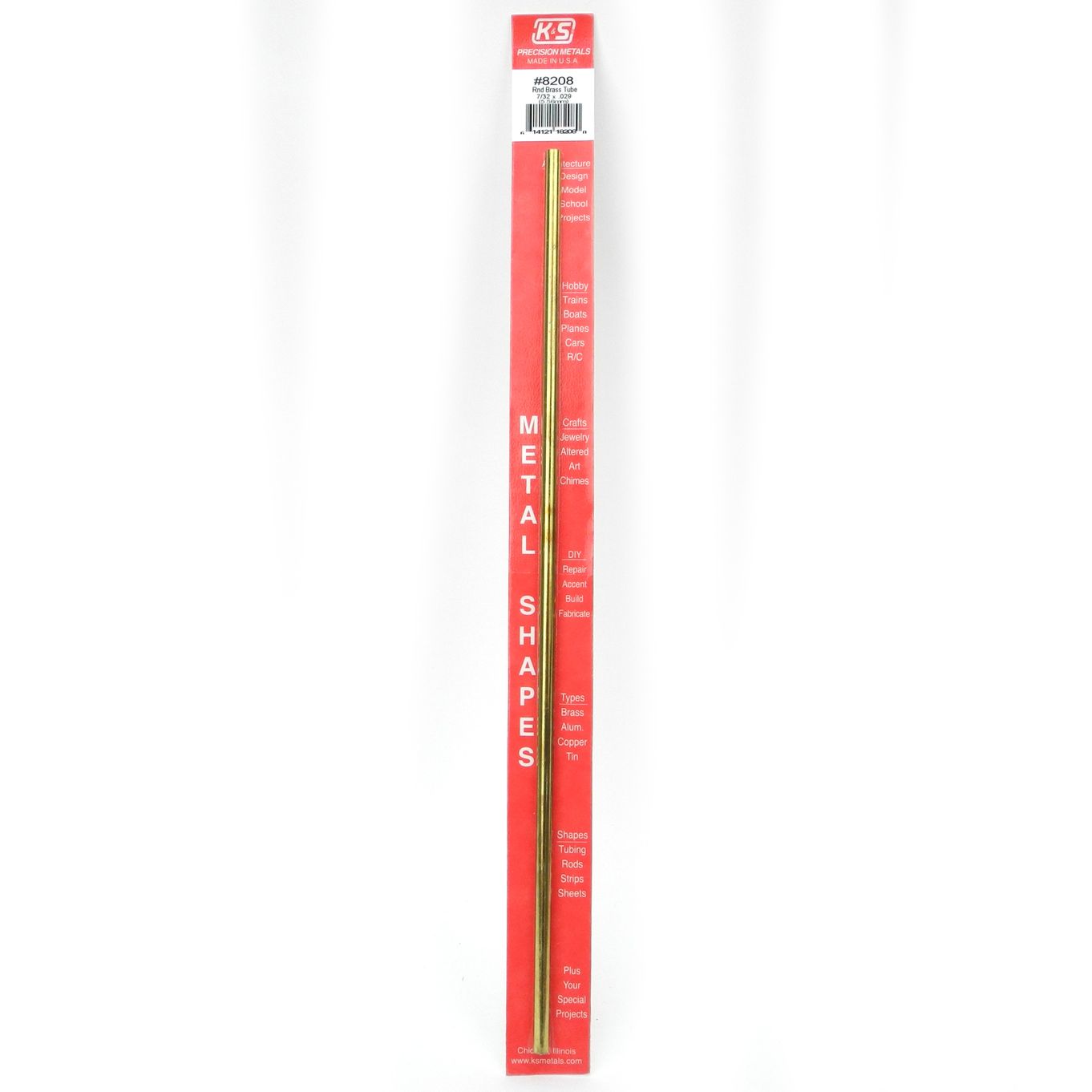 K&S Metals Round Brass Tube 7/32 X .029 X 12