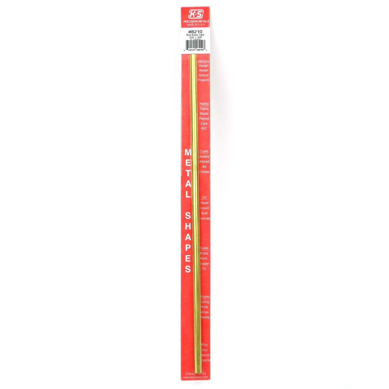 K&S Metals Round Brass Tube 9/32 X .029 X 12
