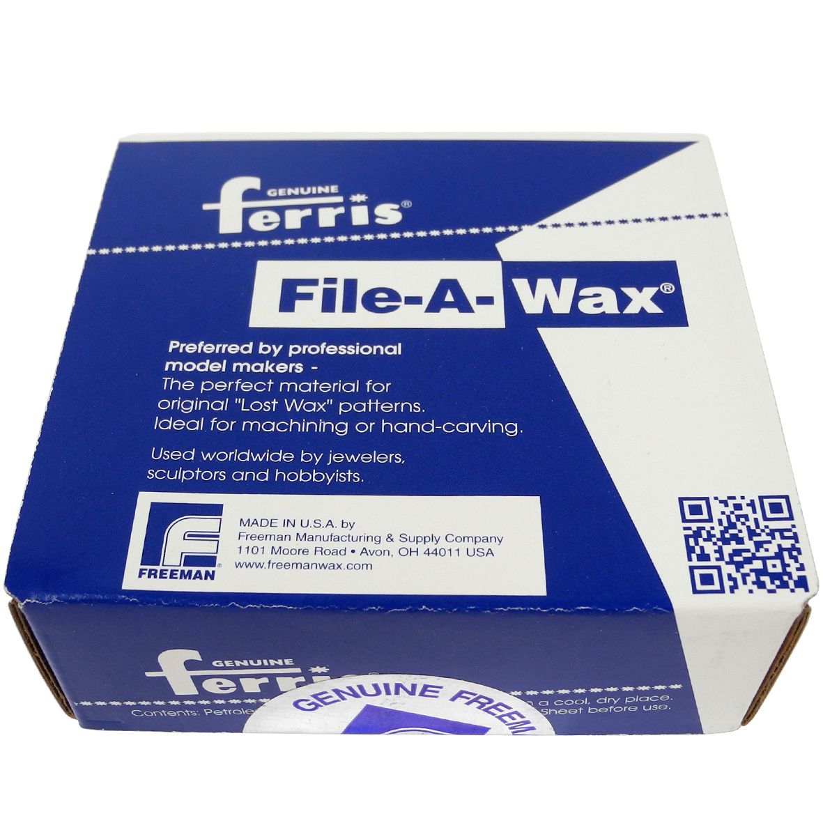 Blue Ferris "File -A- Wax" Carving Wax Block  90x90x30mm - TC0134