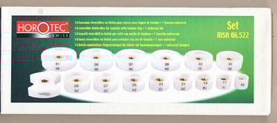 Watch Case Dies For Tension Ring Glasses (Set Of 15) Ø15-45mm Horotec MSA06.522 For HP34 - HP313