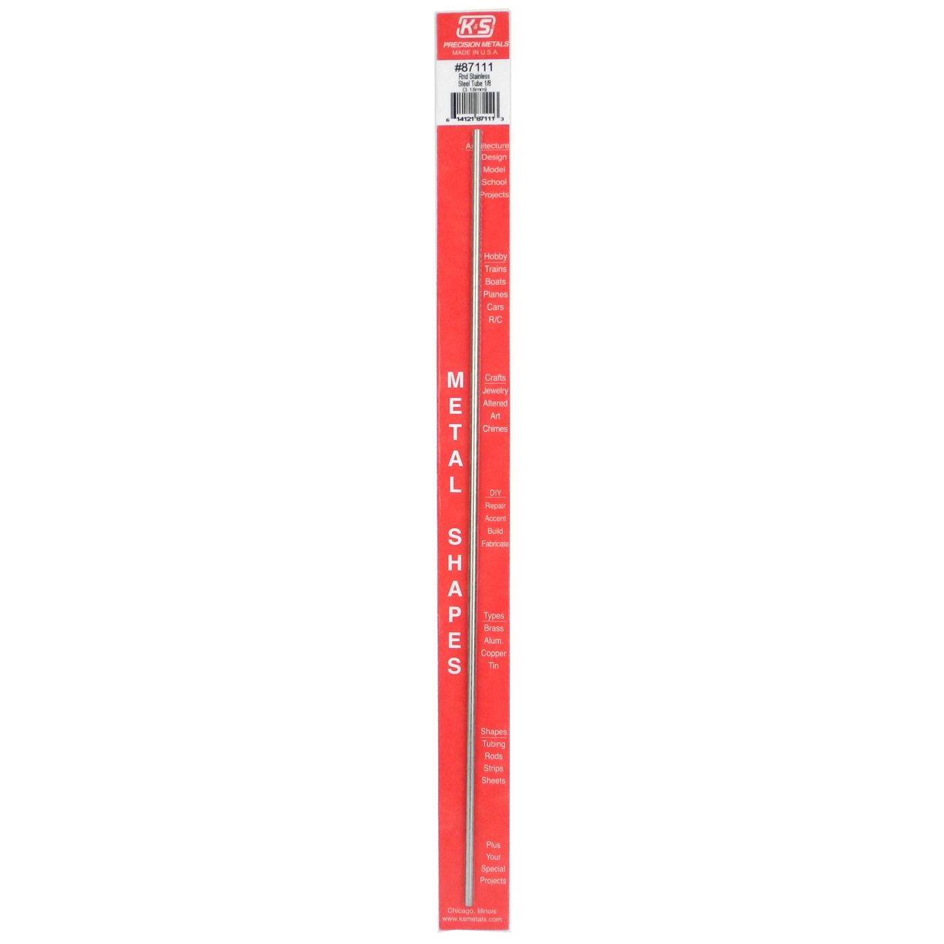 K&S Round SS Stainless Steel Tube 1/8