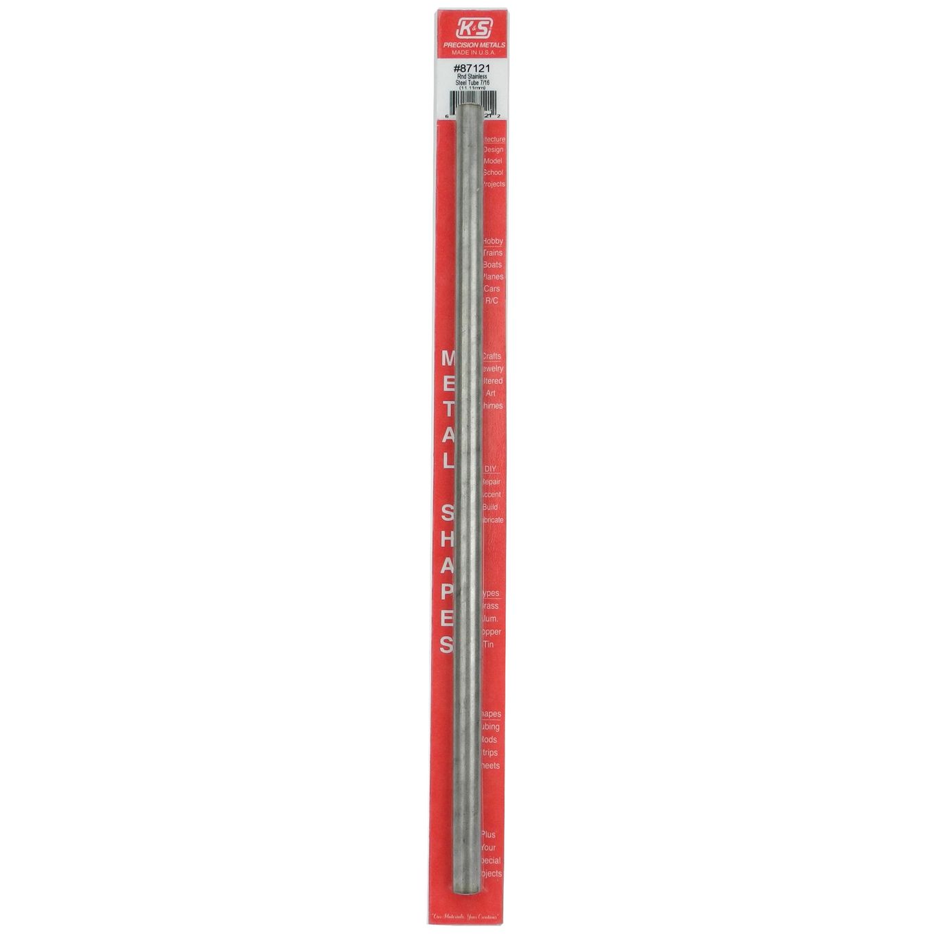 K&S Round SS Stainless Steel Tube 7/16 x 22GA x 12