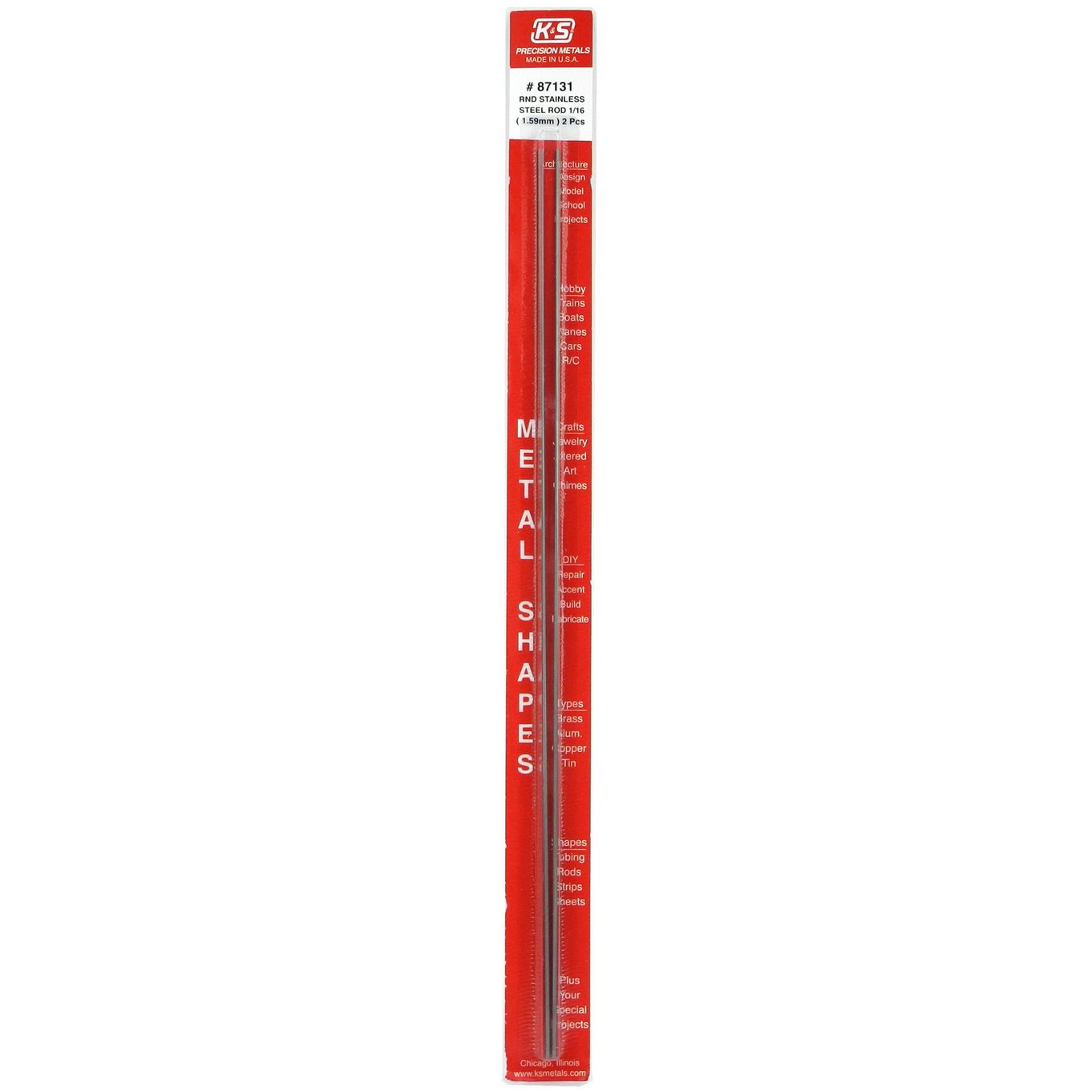 K&S Round SS Stainless Steel Rod 1/16 x 12