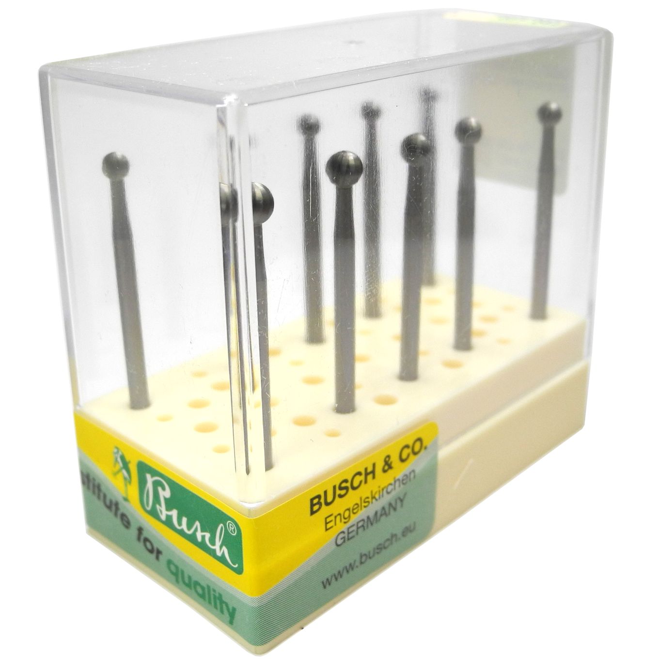Fraizer Set Round Burrs FIG 1, Set of 10 pces, 2.7mm to 4.2mm - TFS1B