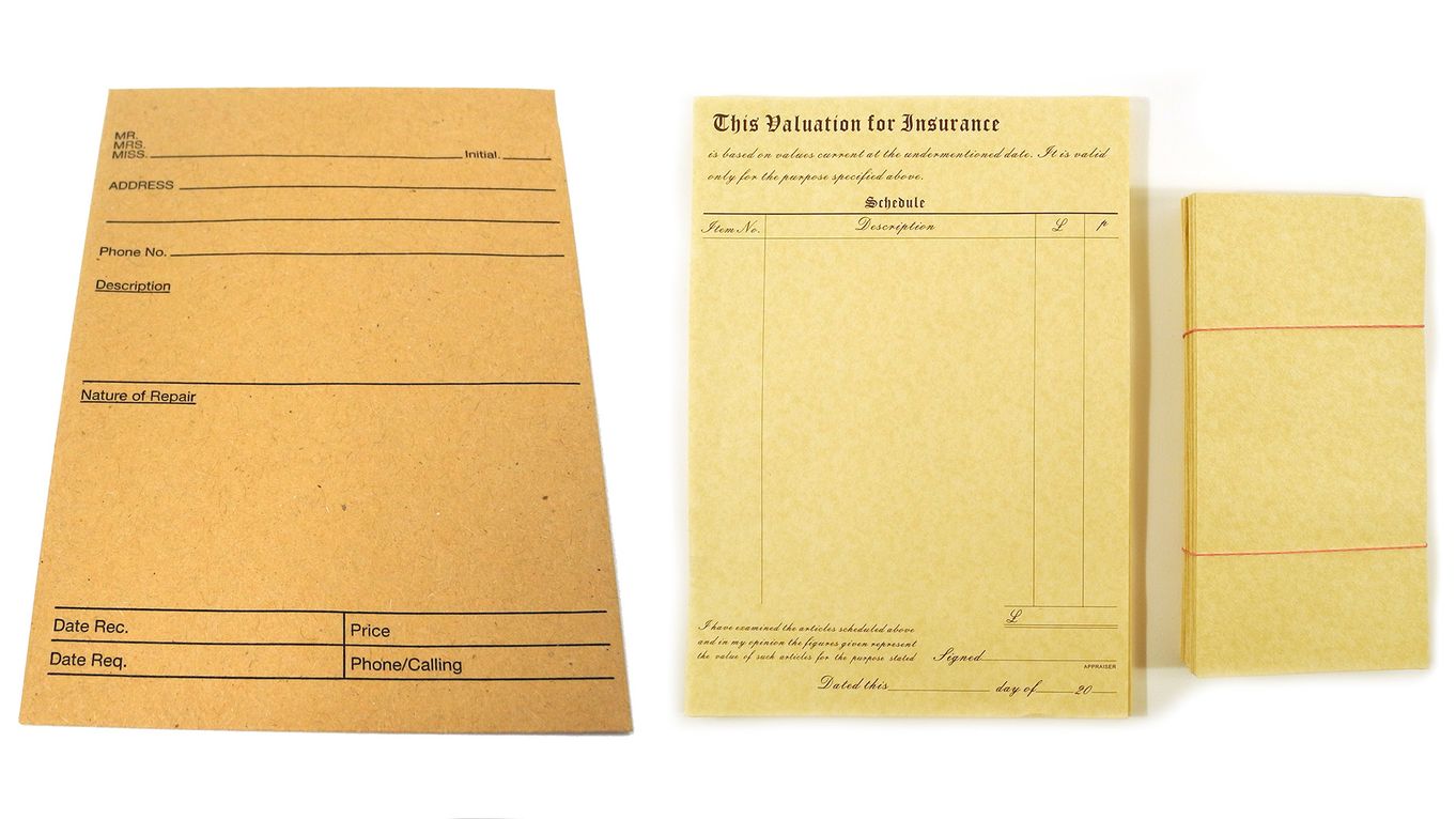 Envelopes & Valuation Pads