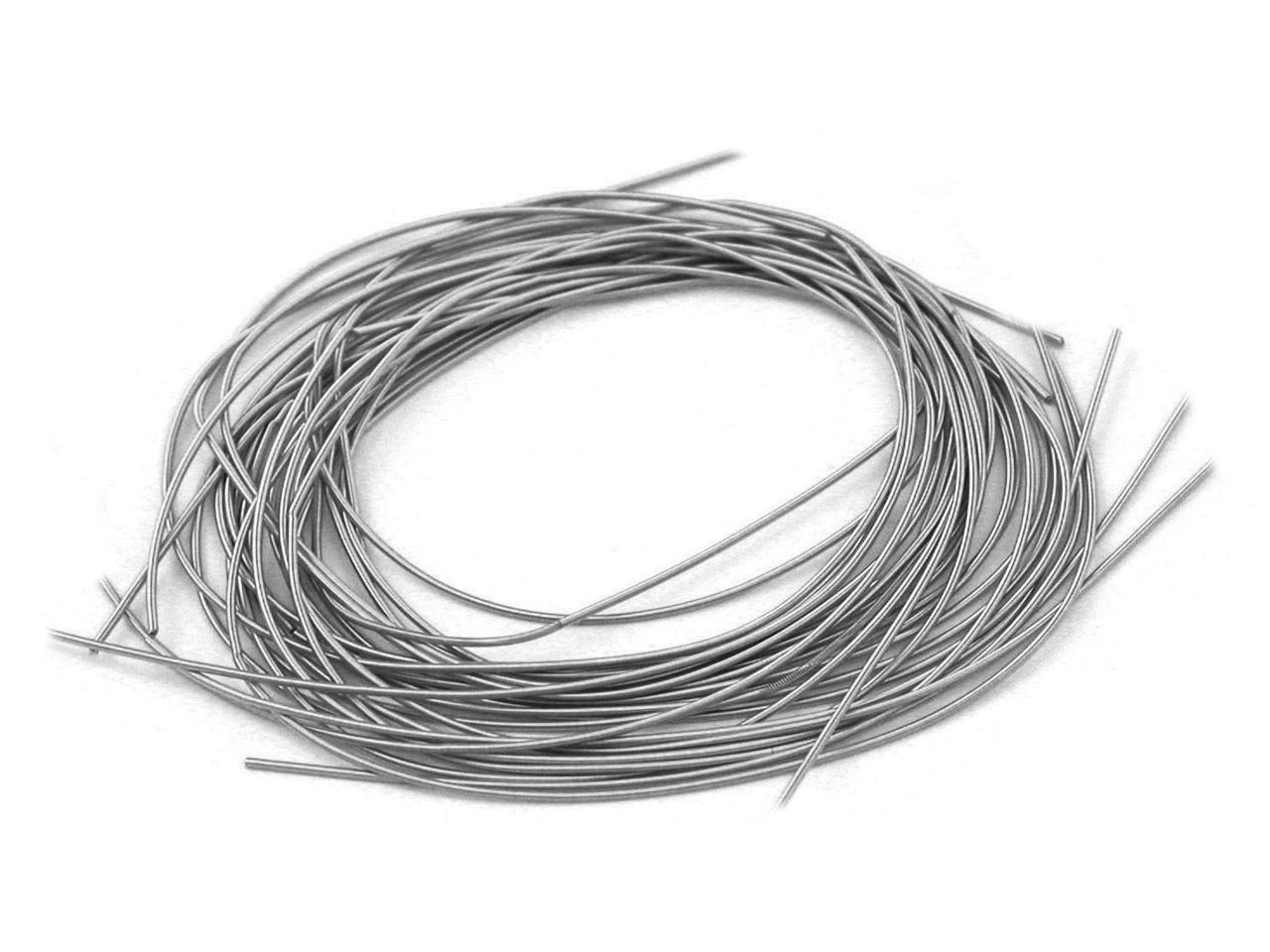 Pearl & Bead Necklace Ends (French Wire/Gimp) - Silver (White) Medium - FN12