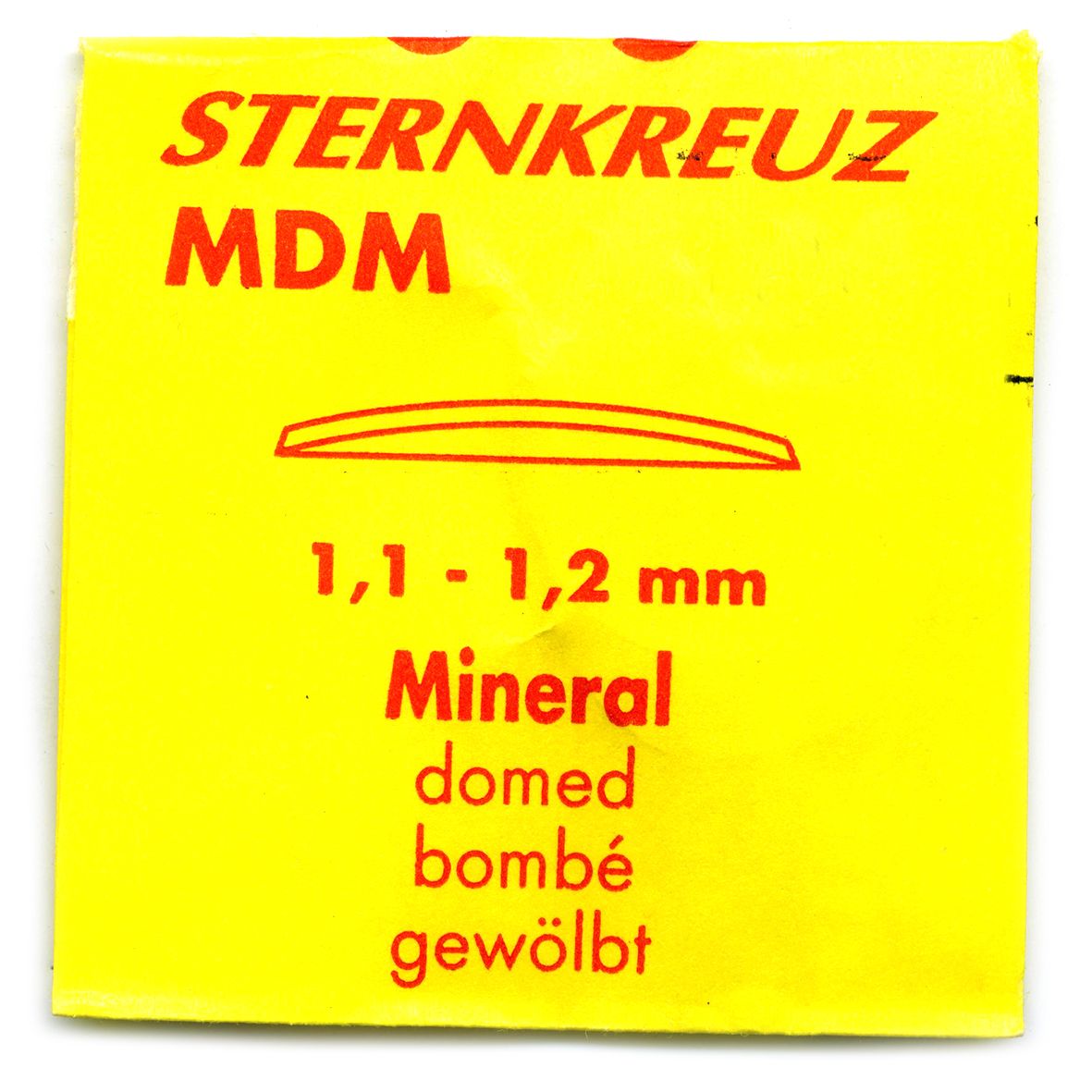 Sternkreuz MDM 1.10mm Convex Mineral Watch Glass Sizes 180-420 - MG3051