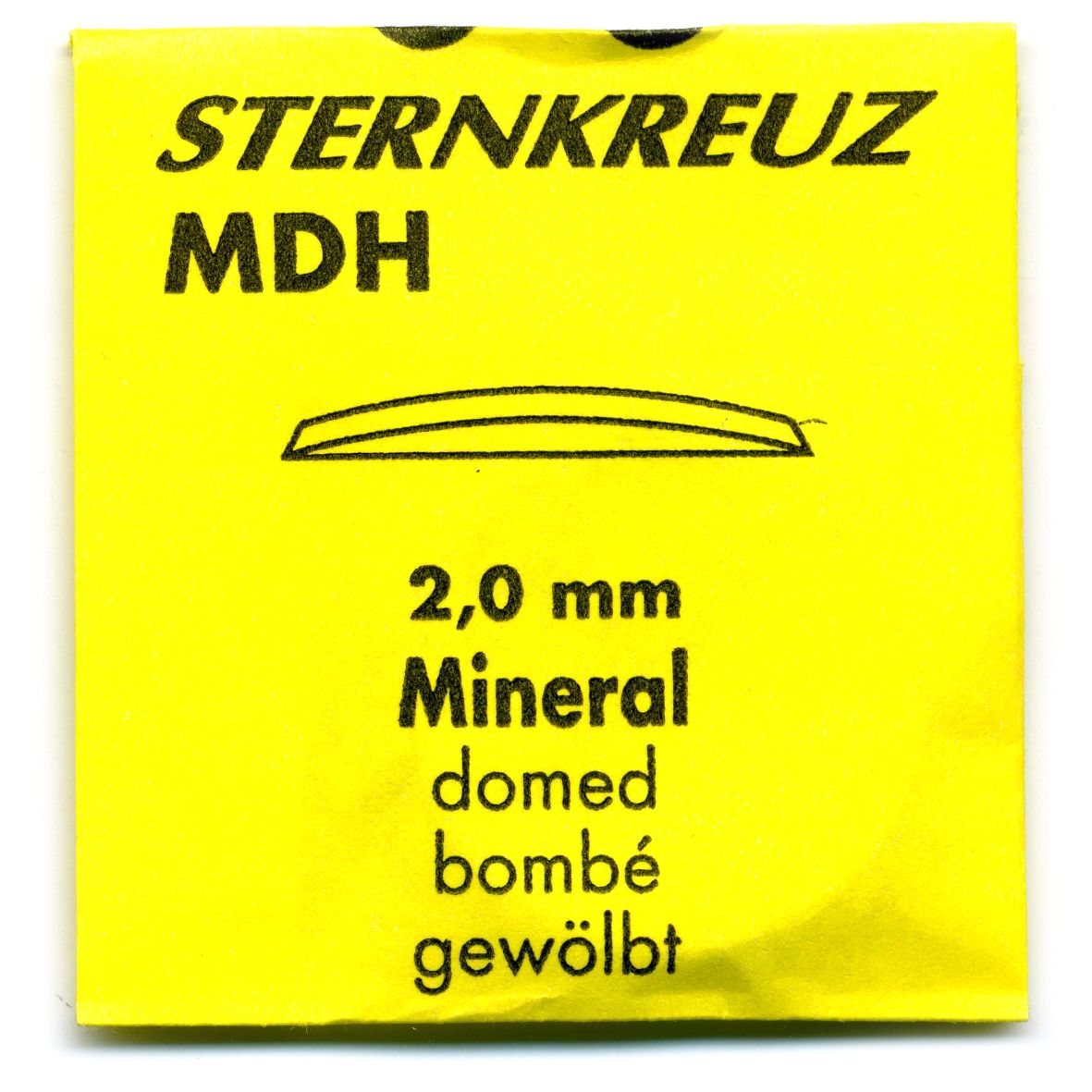 Sternkreuz MDH 2.00mm Convex Mineral Watch Glass Sizes 240-430 - MG3052