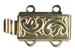 Base Metal Clasp, Rhodium Plated - FC2210