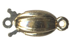 Base Metal Clasp, Rhodium Plated - FC228