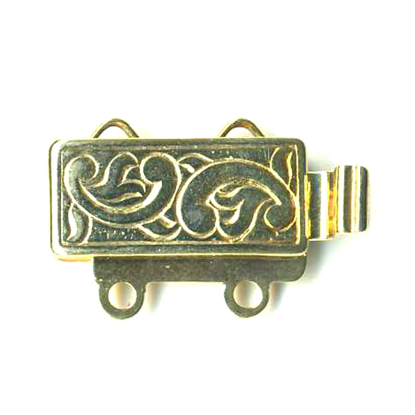 2 Row, Gold Plated Silver Clasp - FC4433