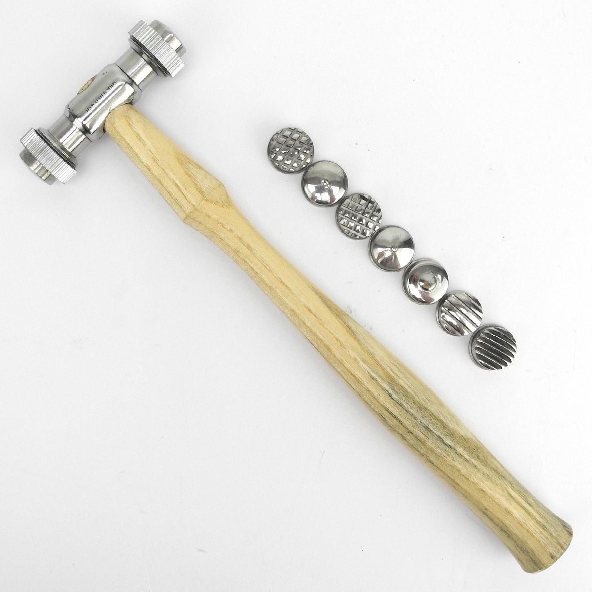 TEXTURING HAMMER WITH 9 INTERCHANGEABLE TIPS