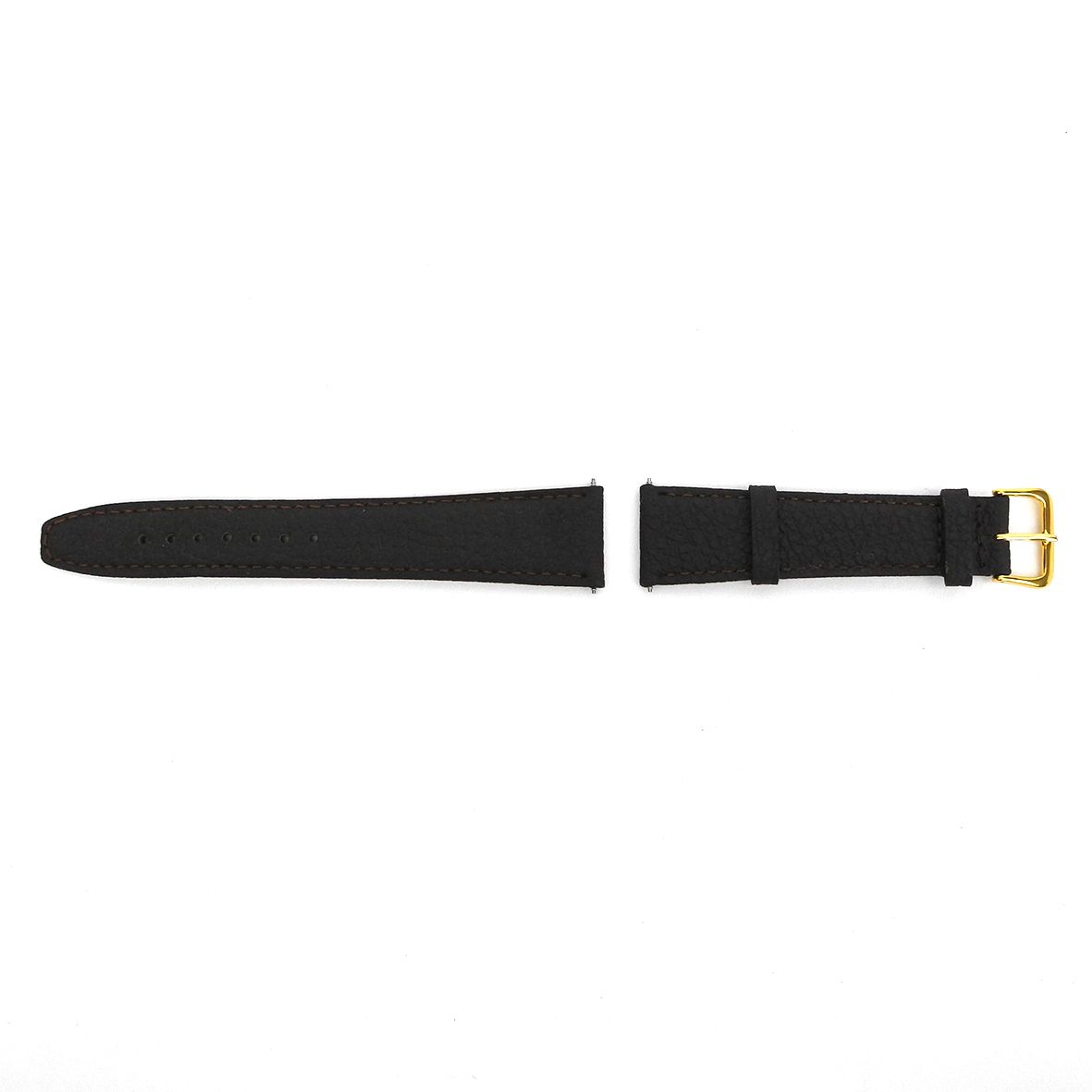 Watch Strap Black Glove Grain 20mm Gilt - B513G