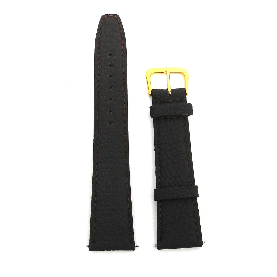 Watch Strap Black Glove Grain 20mm Gilt - B513G