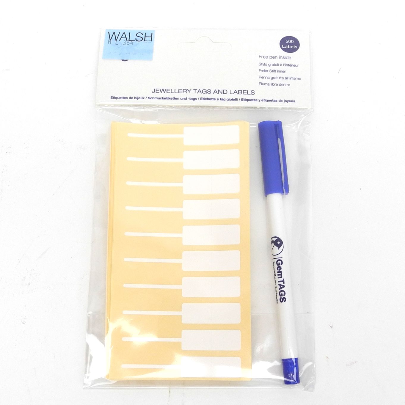 Jewellery Tags Labels White 11x16mm Rectangle (Pack Of 500) - HL364
