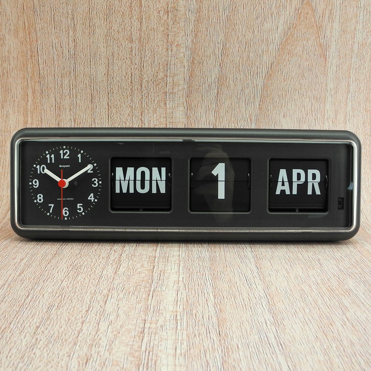 Perpetual Calendar Clock Black - Desktop G236BL