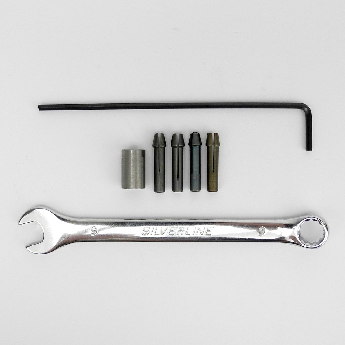 Set of 4 Collets, Seco Nose cone, Spanner & Bar - TQP862