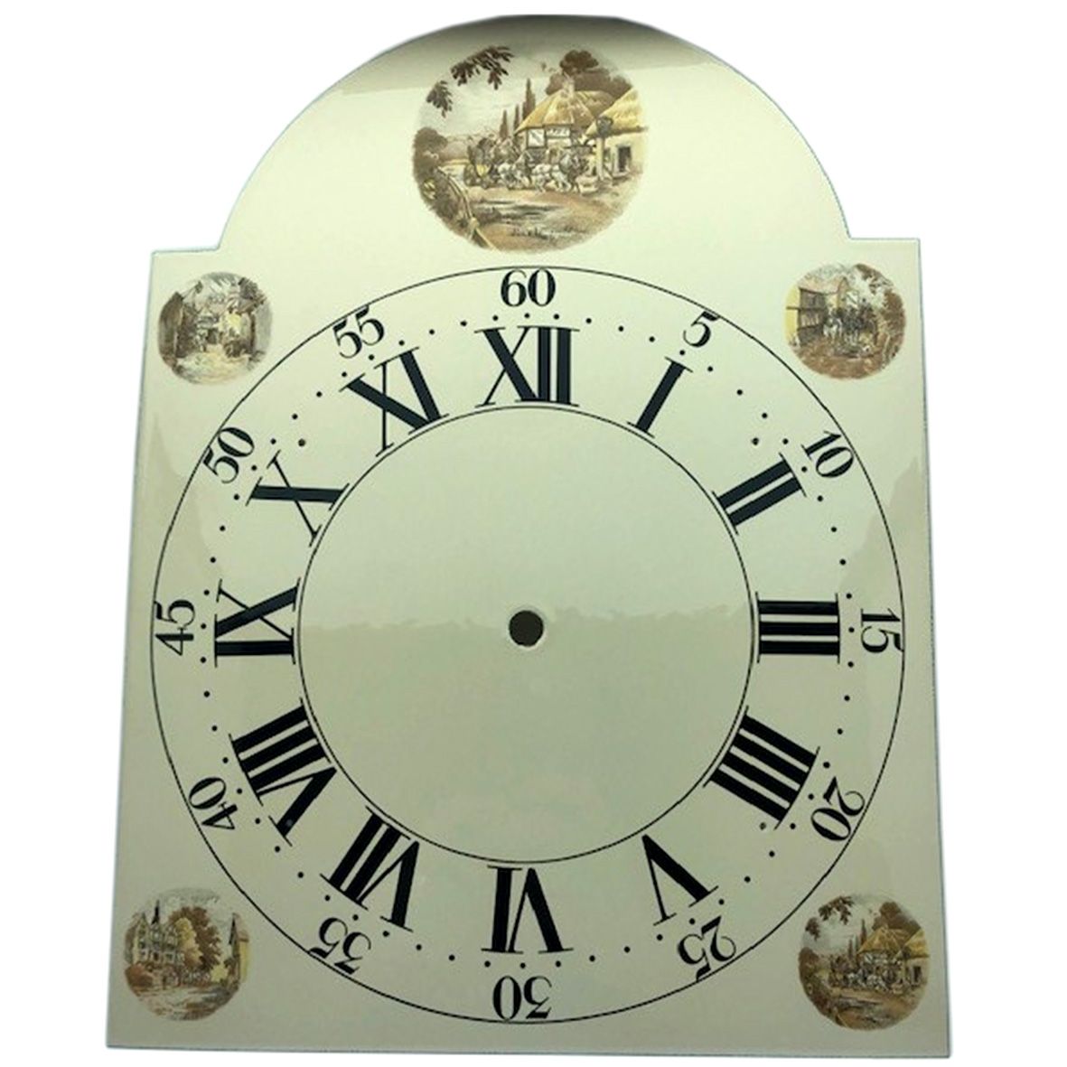 Long Case Break Arch Rustic Clock Dial Roman Numerals Size 280mm x 375mm - CD247