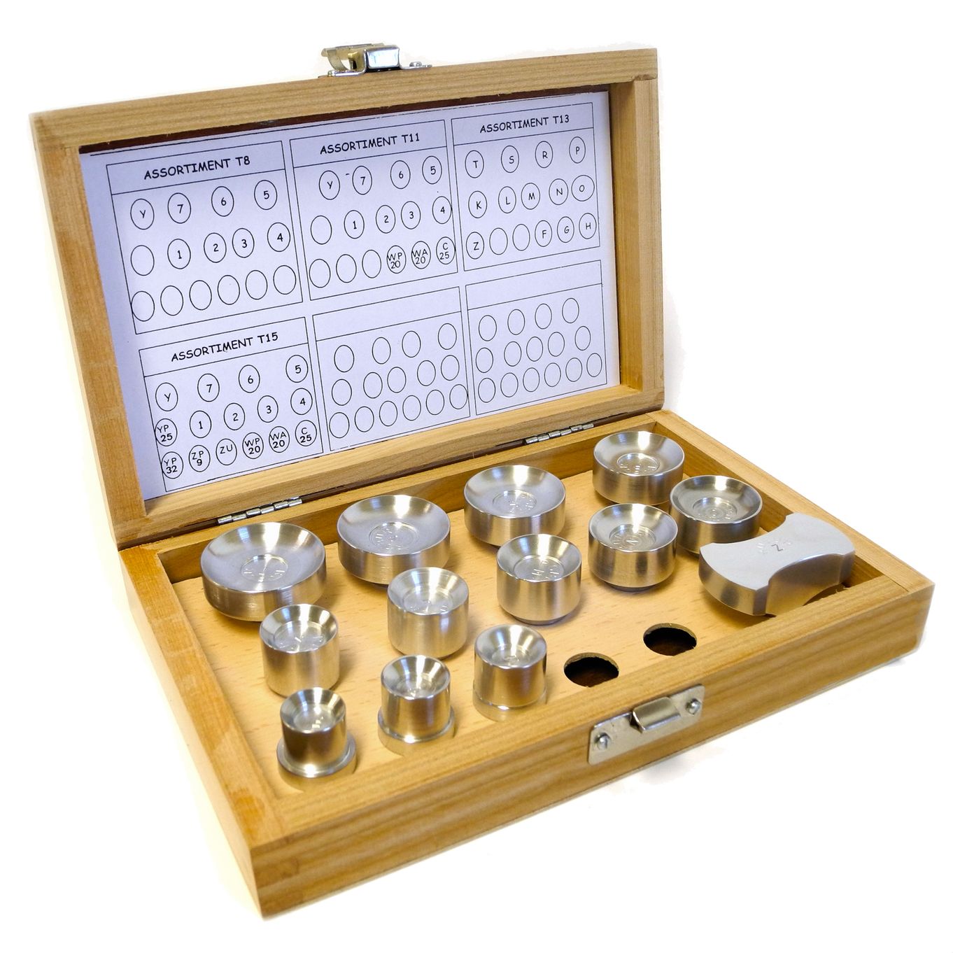 Watch Glass Fitting Dies Set Of 13 Metal Robur T13 - HU17