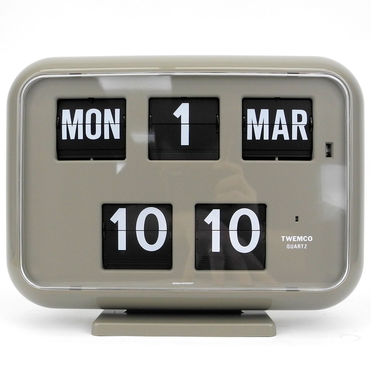 SMALL BANKING HALL CLOCK by TWEMCO in GREY