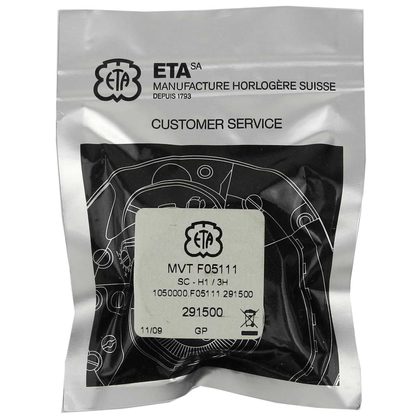 ETA F05.111 Watch Movement (PRE-SEALED) Height 1 - MZETAF05.111PSH0