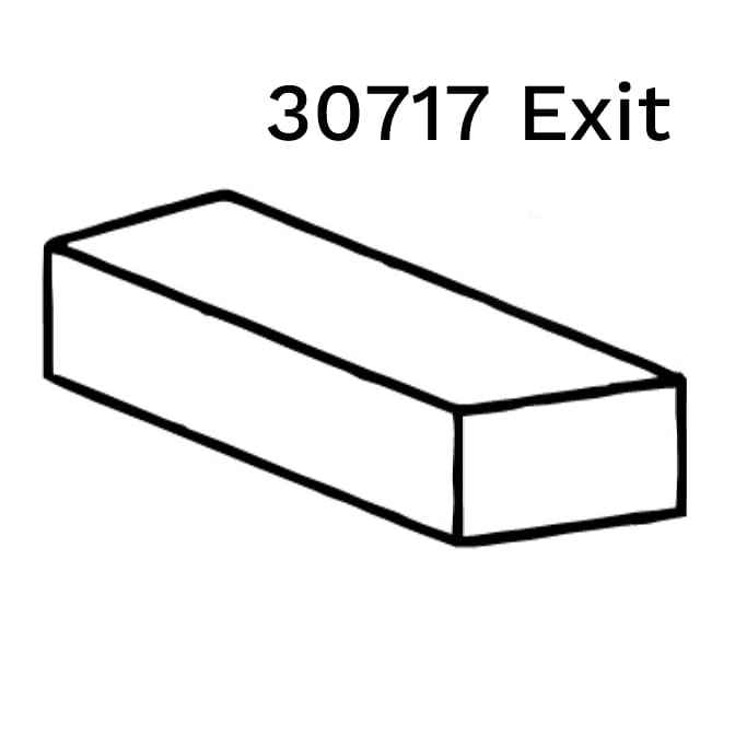 Bergeon Seitz 30717 Exit Pallet Jewel 0.34mm Pack Of 3 - MJ17-Exit-0.34