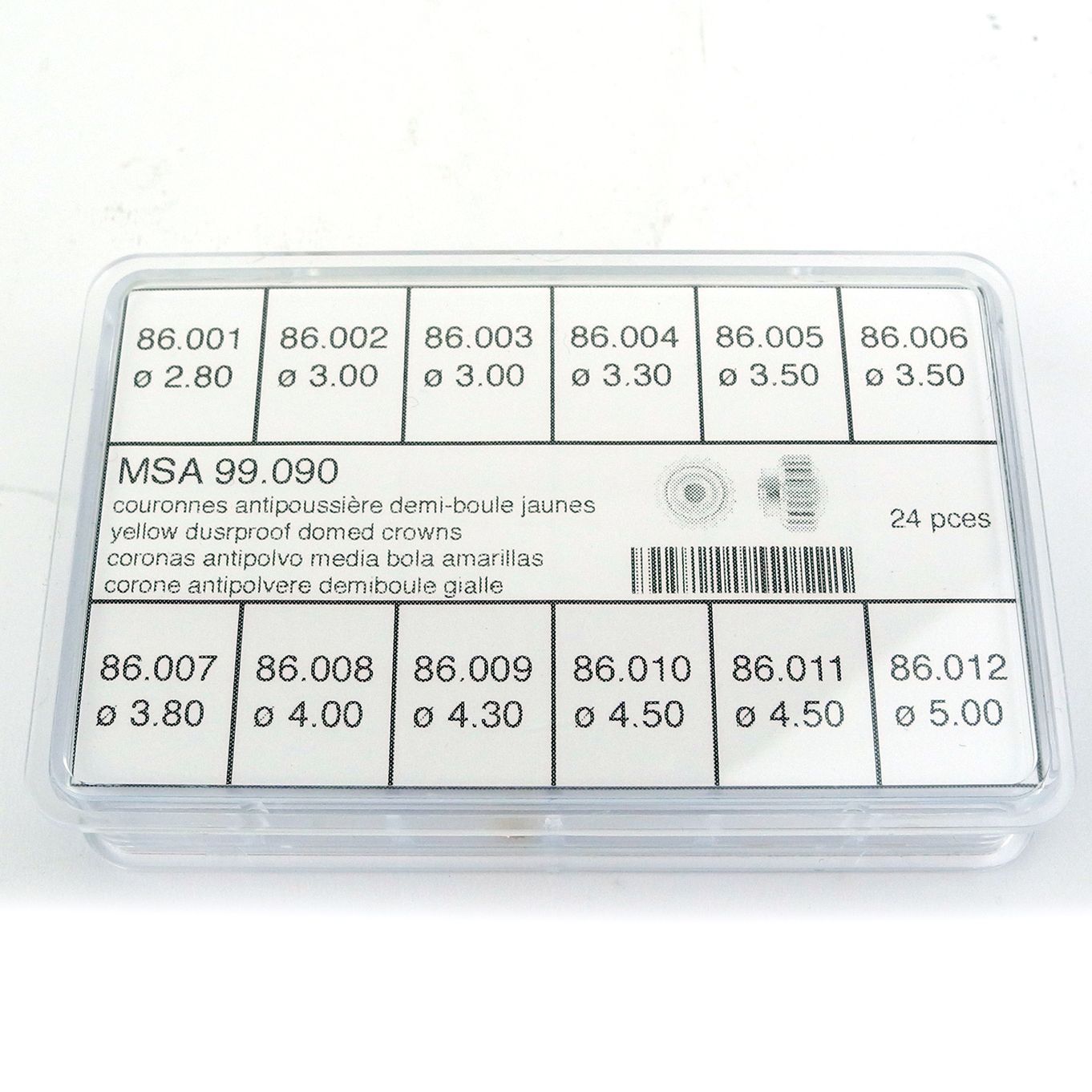 Assortment Of Dustproof Watch Buttons (Crowns) Horotec MSA99.090 - MY270