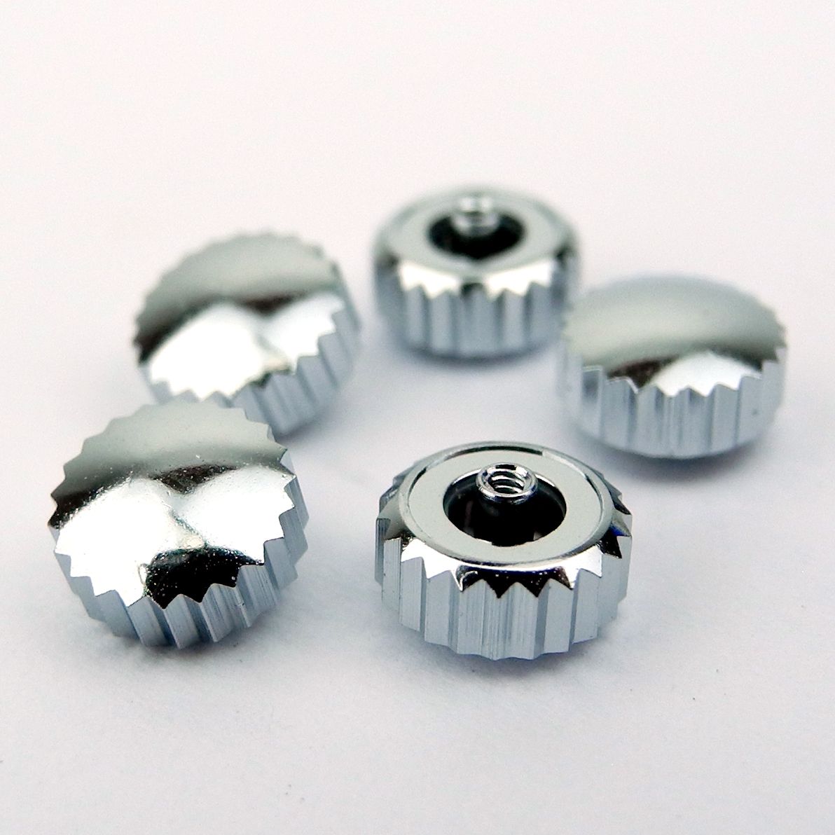 Chrome Waterproof Watch Buttons (Crowns) 2.50mm Pendant - MB403-**-**