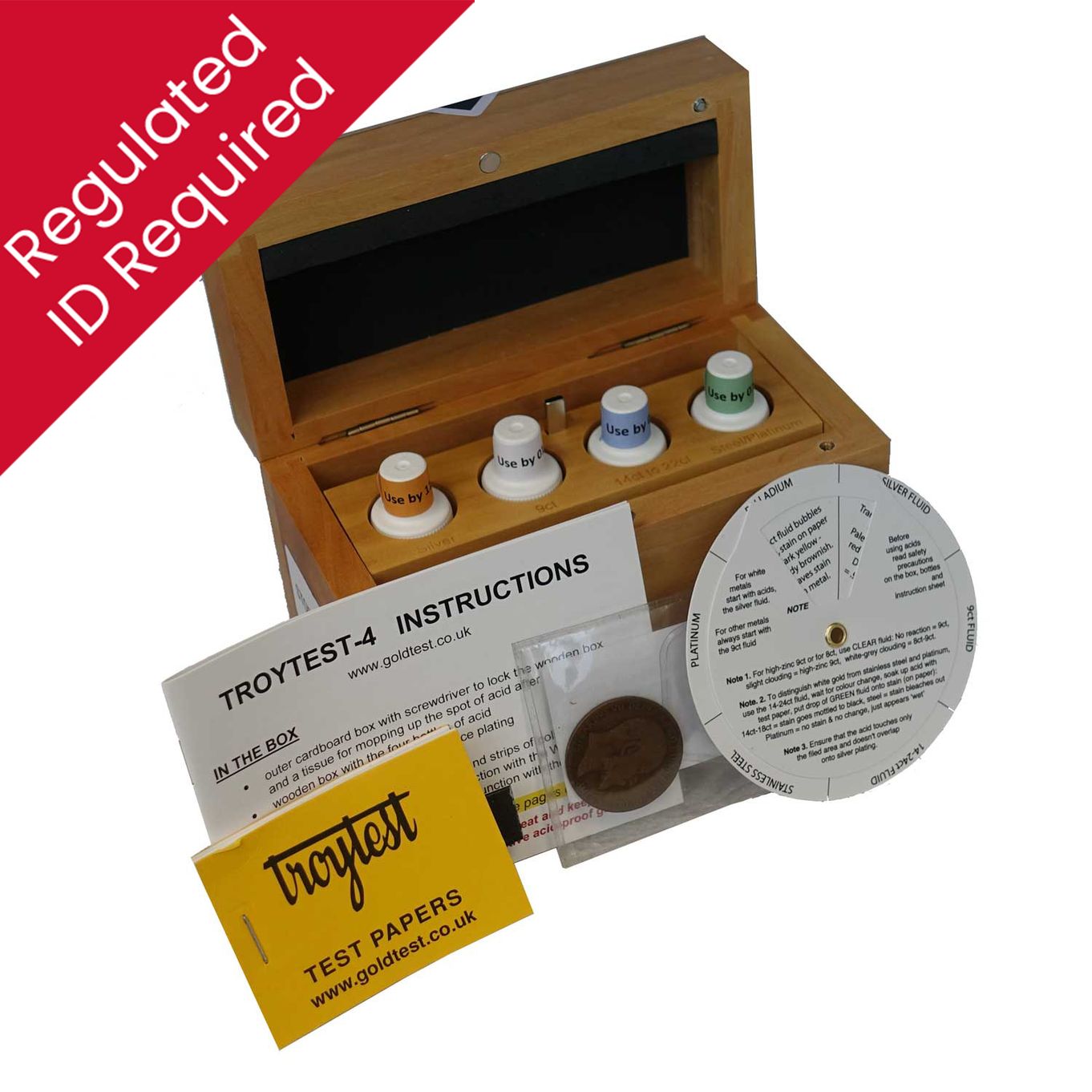 *DGS Troytest Precious Metal Tester 4 Bottle - TT53A