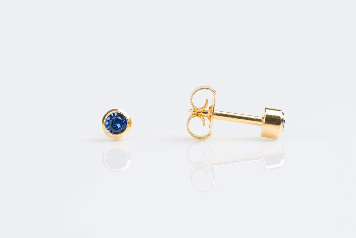 Studex September Sapphire Blue Birthstone Studs - E29