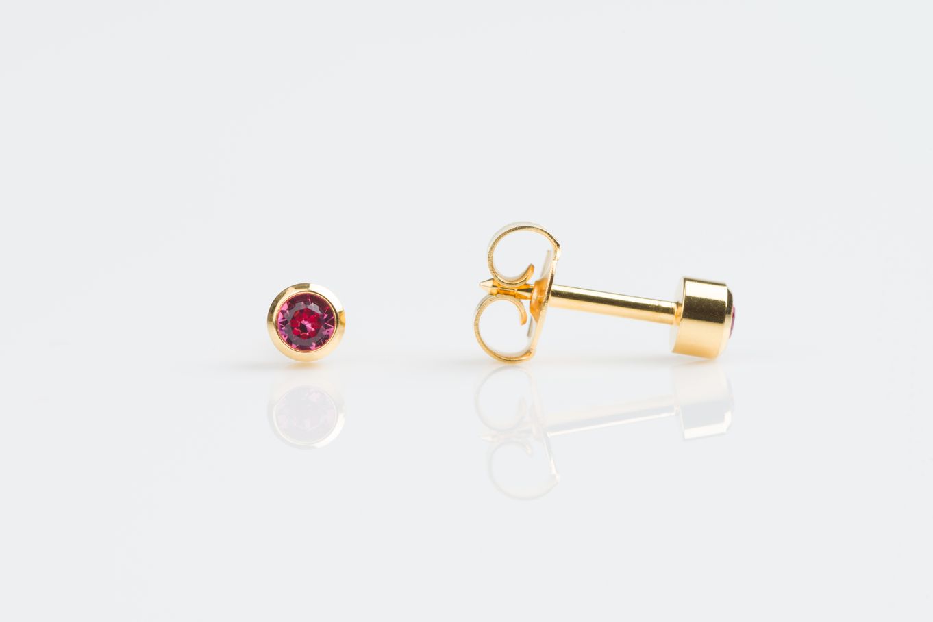 Studex October Beryl Pink Birthstone Studs - E210