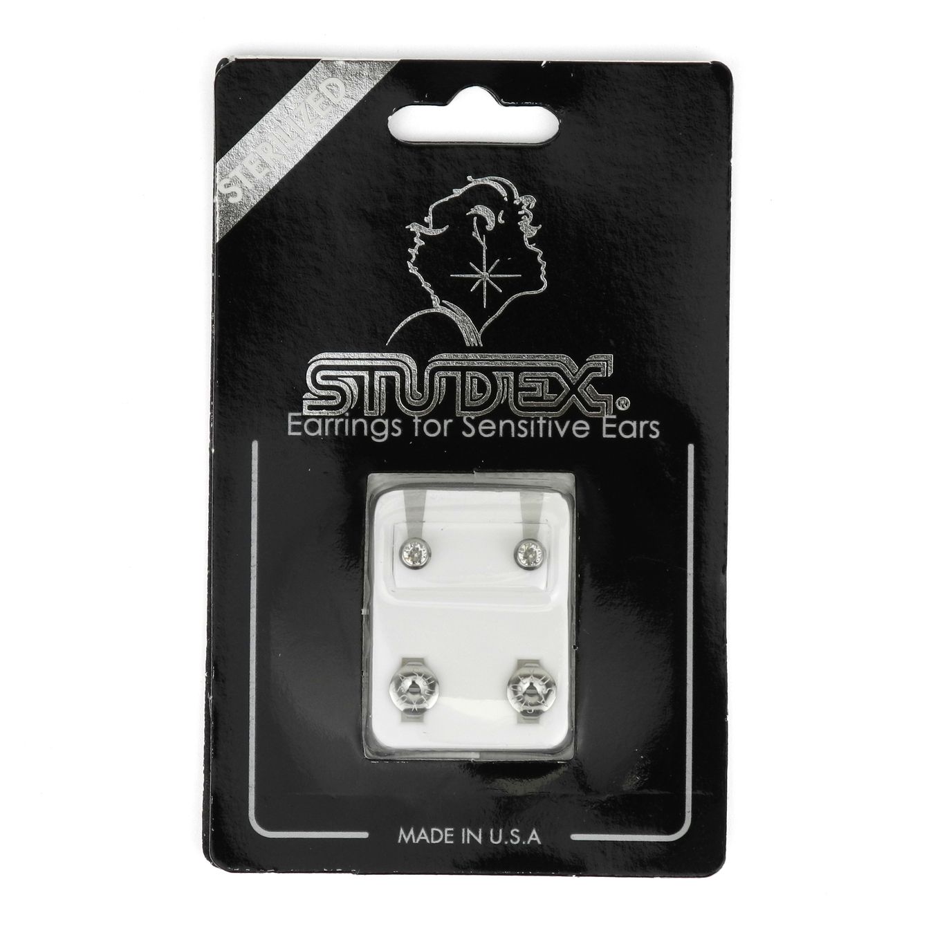 Studex Diamond White SS Studs - Carded Pair - E14CARD