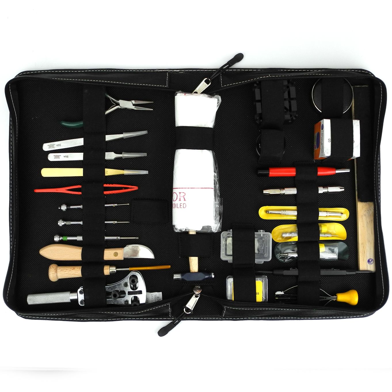 PROFESSIONAL WATCH TOOL KIT IN LEATHER CASE - HT985