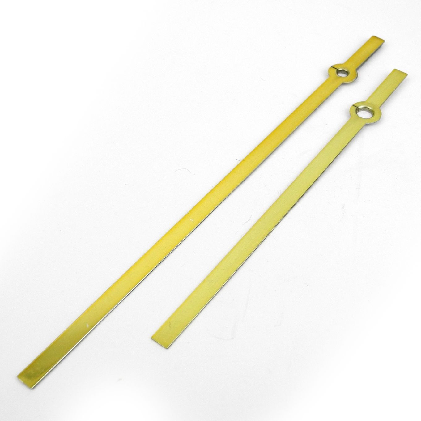 Clock Hands Aluminium Brass Colour Baton (140mm Minute, 100mm Hour) Quartz Push Fit - CH452