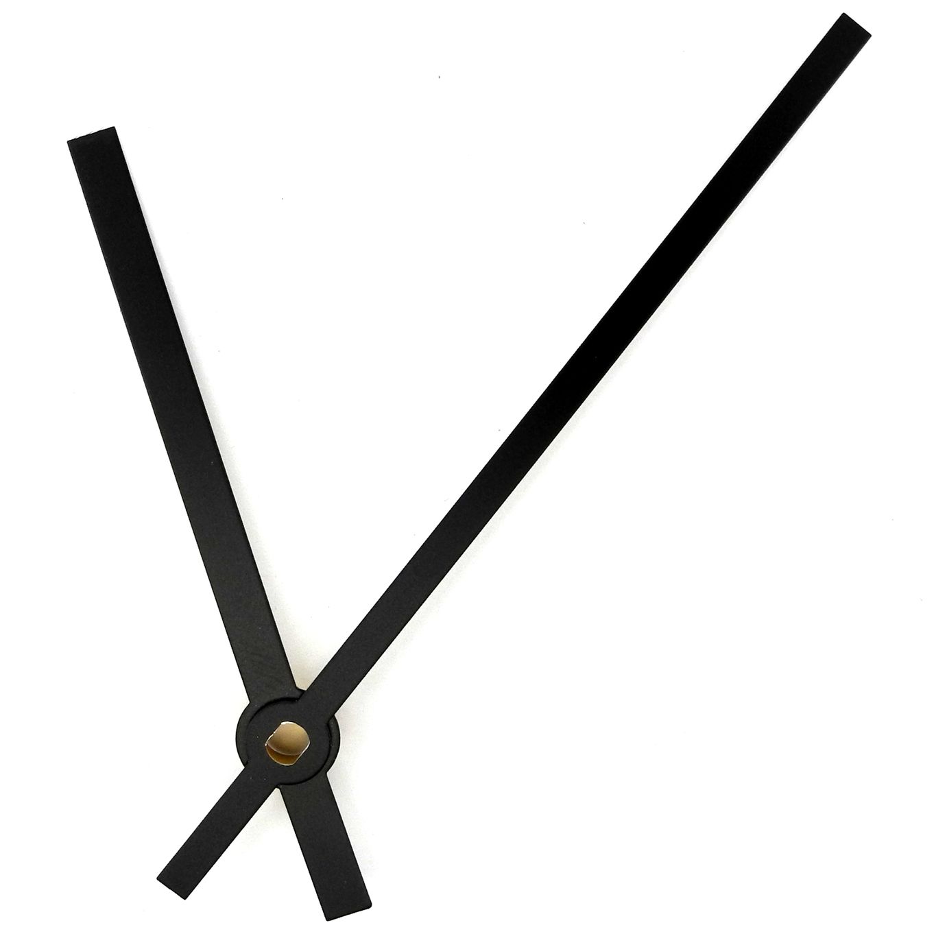 Clock Hands Aluminium Black Colour Baton (76mm Minute, 63mm Hour) Quartz Euro Shaft Fit - CH52976B
