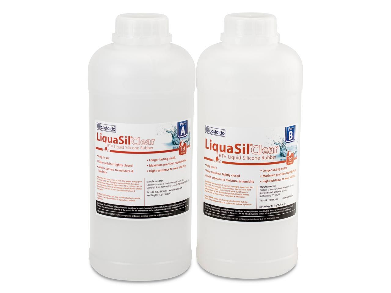 CASTALDO LIQUASILCLEAR 1:1 RTV LIQUID MOULDING RUBBER