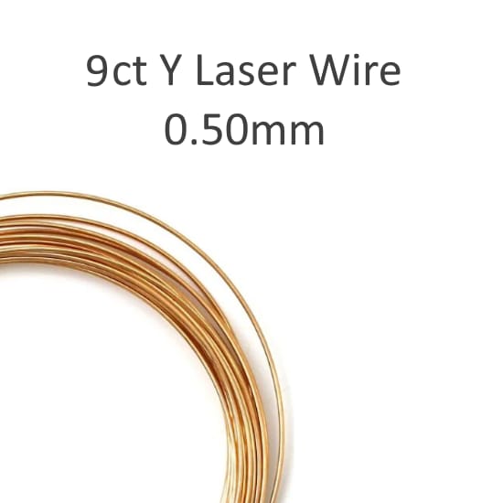 9ct Yellow Gold 0.50mm Laser Welder Wire - Length 100mm