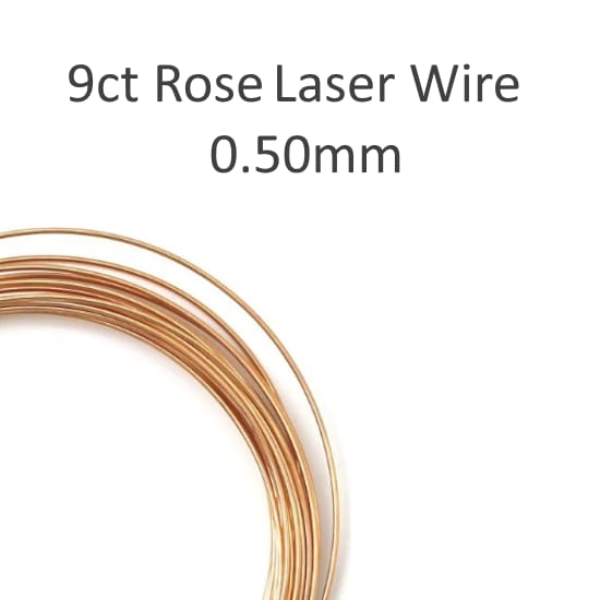 9ct Rose Gold 0.50mm Laser Welder Wire - Length 100mm