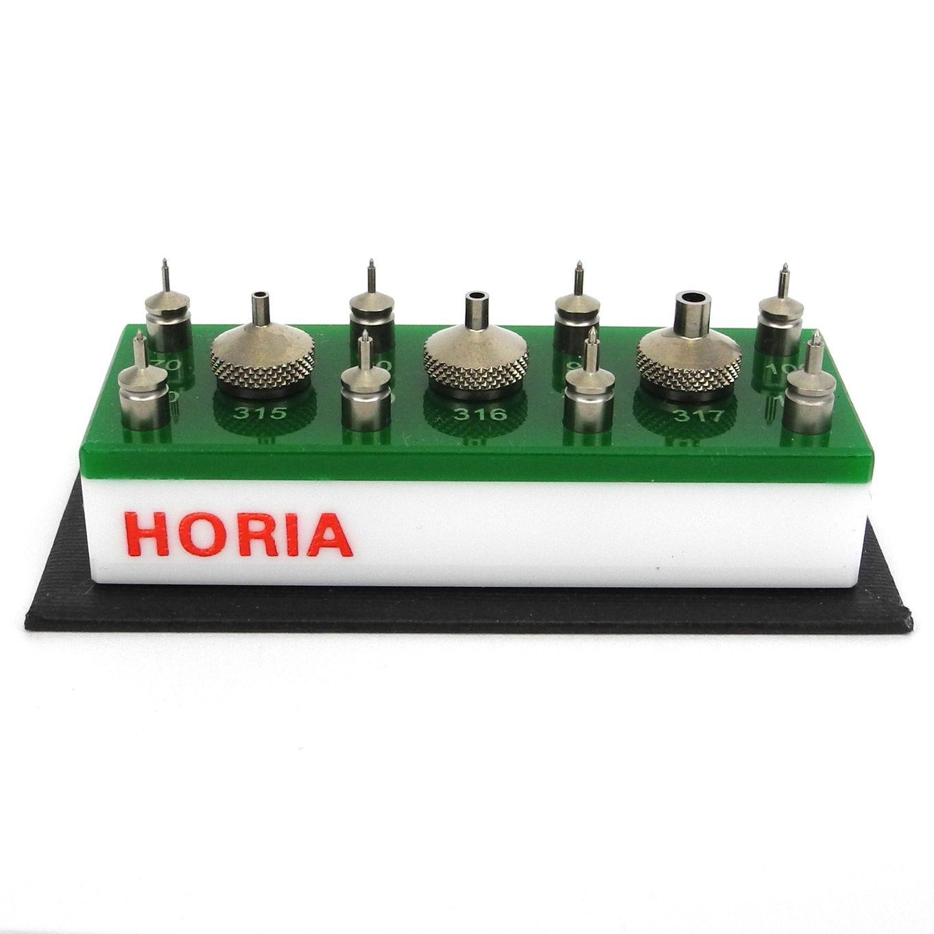 Jewel Tool Set of 8 Horia Pump Pushers & 3 Anvils For Ø4.00mm Jewelling Tool - HJ144