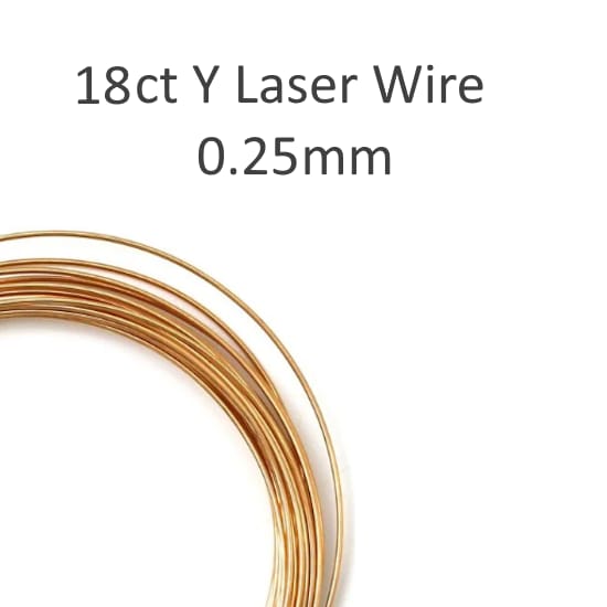 18ct Yellow Gold 0.25mm Laser Welder Wire - Length 100mm