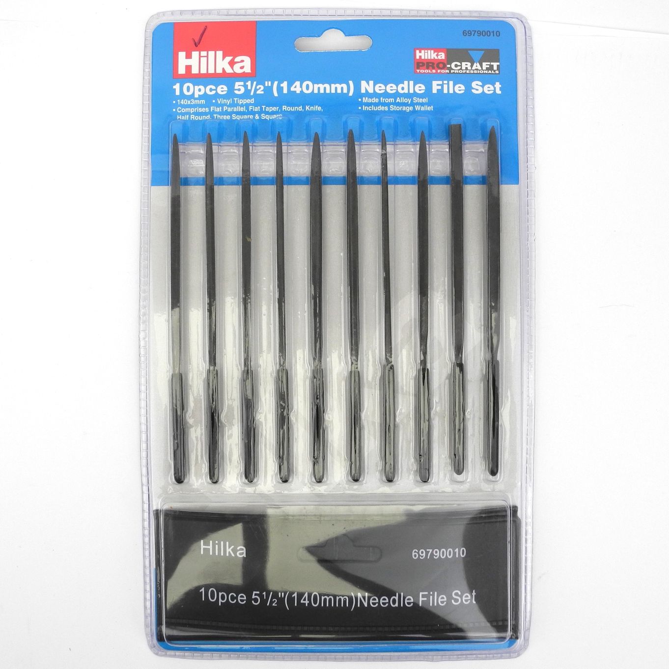 NEEDLE FILE SET 10 MINI CRAFT FILES 140MM - TF1916