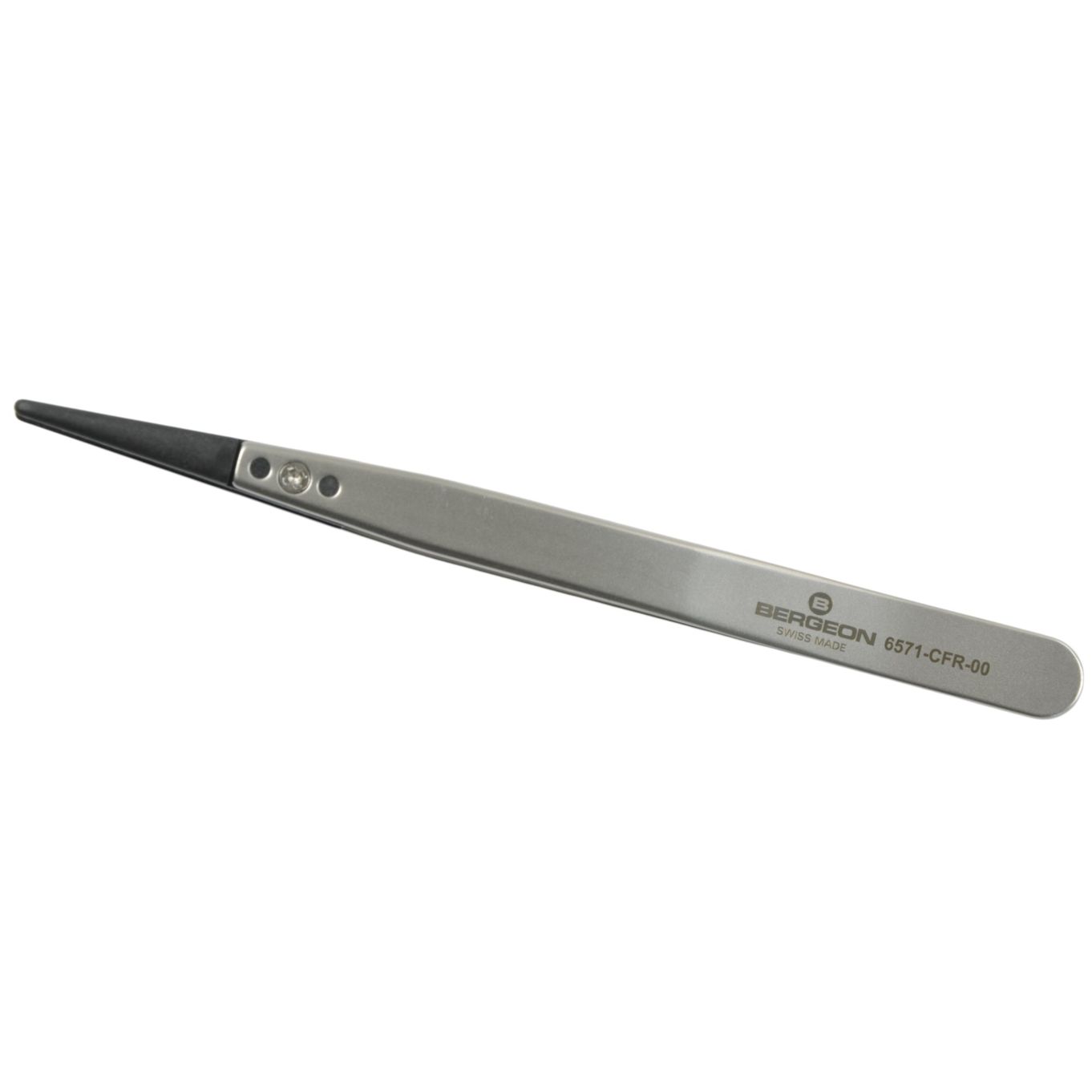 Tweezer Carbon Fibre With Replaceable Tips Bergeon 6571-CFR-** - HT6571-CFR-**