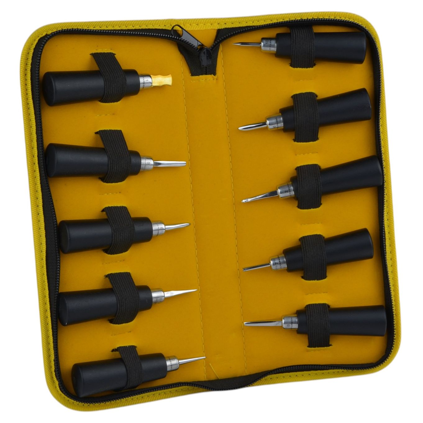 STONE SETTING TOOLS WITH BLACK HANDLES - TP175