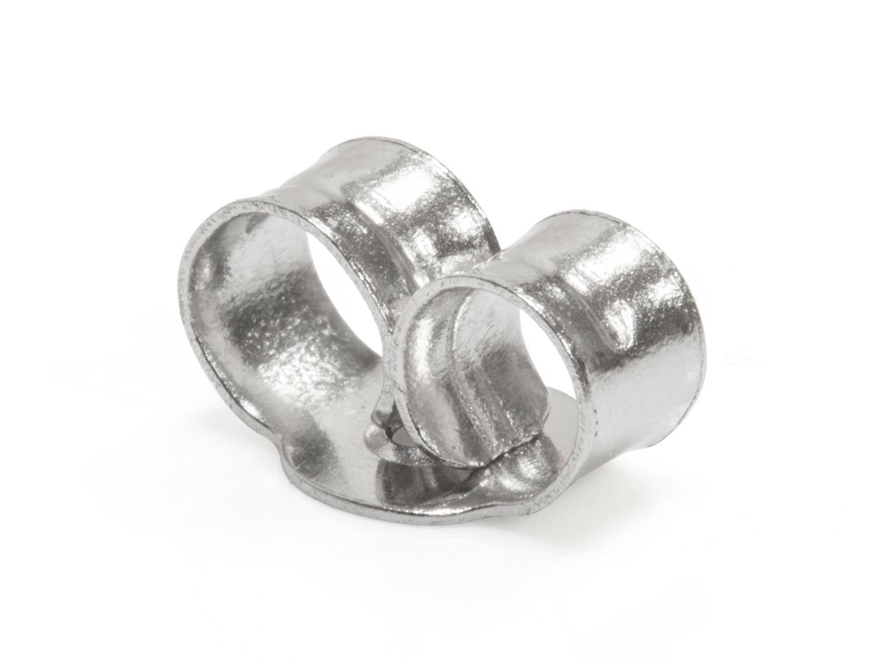 Butterfly Earring Scrolls Backs Platinum, 1 pair - FS113