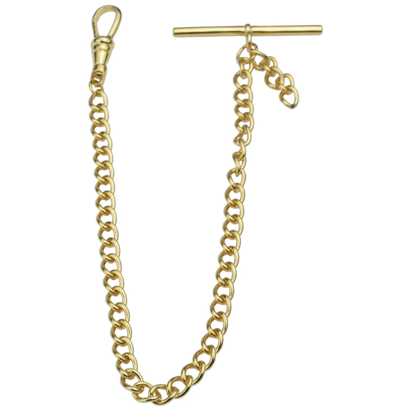 Single Close Curb Albert Chain Rolled Gold, Length 24cm - FA42