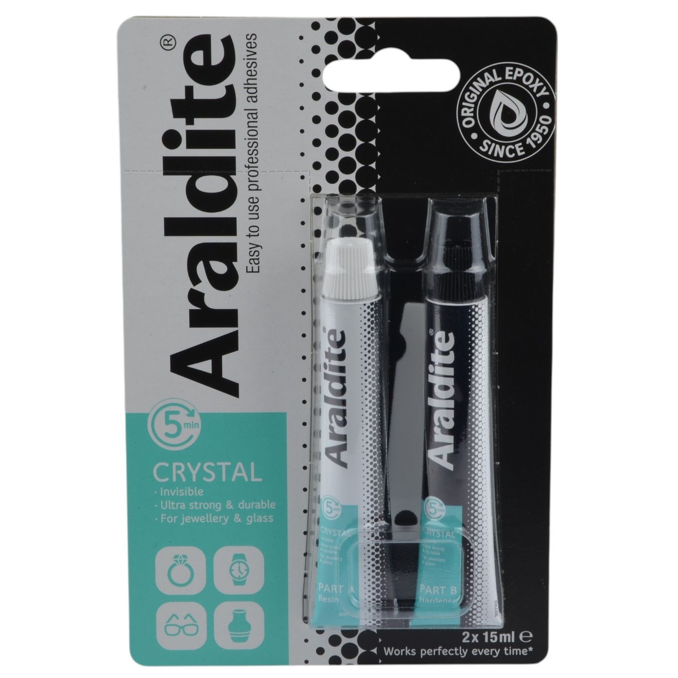 ARALDITE CRYSTAL EPOXY 2 X 15ML TUBES - TA008